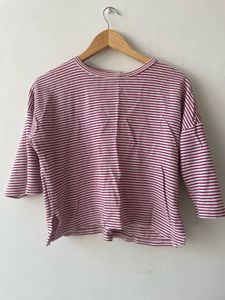 Striped 3/4 Sleeve Top