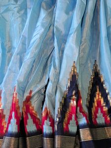 Beautiful sky blue combination lehanga