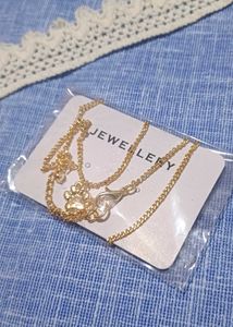 🐾 Dainty Golden Paw Charm Necklace 🐾