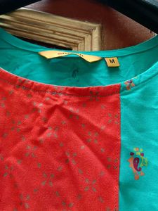 Teal Printed Kurti