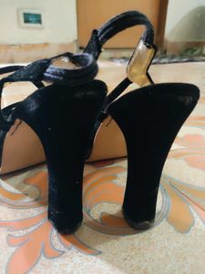 Black strappy heels
