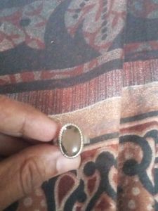 Yemani Aqeeq Orignal Stone Men's Silver Ring