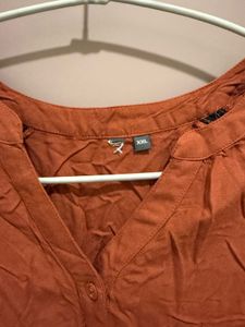 Knee-length Rust Dress