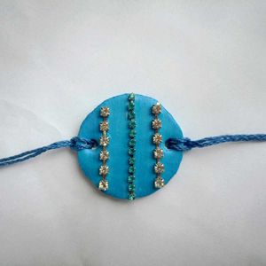 Handmade Blue Rhinestone Rakhi