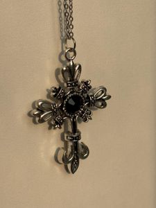 Gothic Grunge Black Crown Cross⚔️