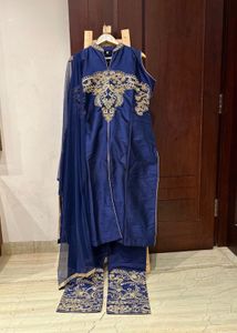 Brand New Blue Embroidered Kurta Set