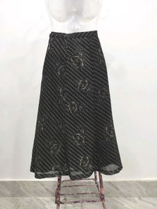 Black Printed Skirt