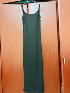 Slinky Black Maxi Dress S Size