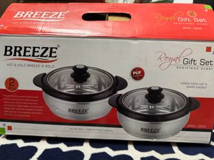 2 Stainless Steel Caserroles  New