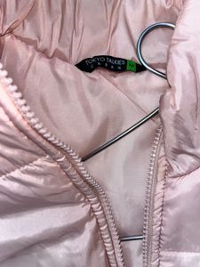 Peachy Pink Cropped Puffer Vest
