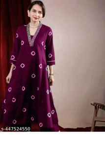 Elegant Purple Printed Kurta