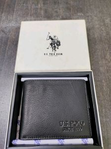 US POLO ASSN LEATHER WALLET (BLACK)