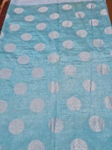 Elegant Blue &amp; sliver Saree