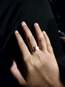 Elegant Floral Rose Gold Ring