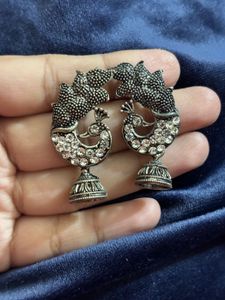 Peacock Jhumka Earrings