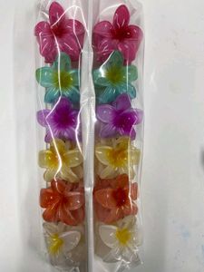 6 Pc Small Flower Hair Claw Clips
