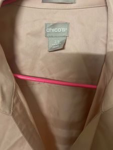 baby pink Satin shirt.