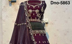 Purple Embroidered Lehenga Choli