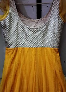 Elegant Yellow and Gold Anarkali