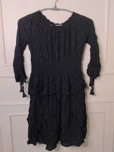 Black Ruffled Dress