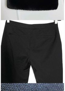Black Fur Cuff Pants