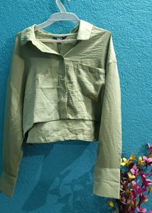 Sage Green Crop Top