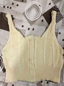 Cream Cable Knit Tank