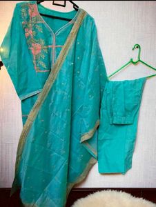 Party Wear  Heavy Kurta Pant Dupatta 3pc Set