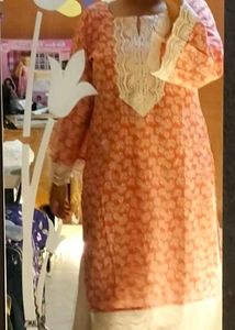 Pink Floral Kurta