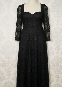 Elegance in Every Stitch ✨ | Black Lace Long Dress