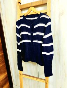 Black &amp; White Design Sweater Size-38