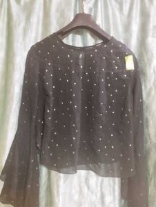 Forever 21 Sparkle Sheer Top