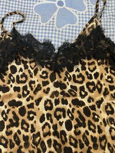 Leopard Print Cami with Lace