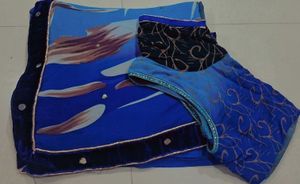 Blue Patterned Saree