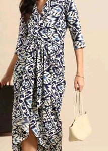 Ikat Wrap Dress