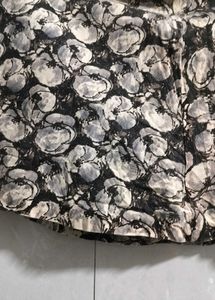 Cute Cream Printed Skirt