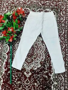White Colour High Waist Jeans