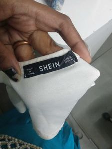 Shein Cute Tie-Front Crop Top