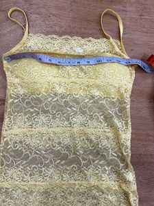 Yellow Lace Cami Top Totally New