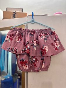 Floral Off-Shoulder Coord Set – Cute &amp; Breezy Look