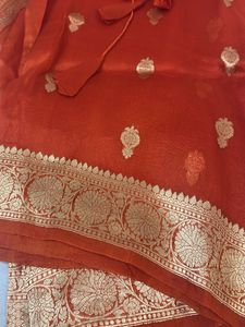 Elegant Red Banarasi Saree