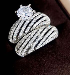 Sparkling Silver Ring Set