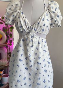 Floral Cutout Mini Dress