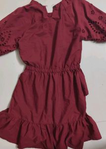 Chic Maroon Mini Dress