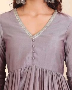 Elegant Lavender Kurta Palazzo Set