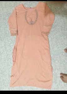 Peach motiwork Kurta