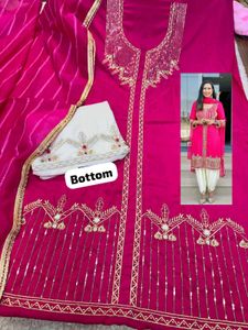 Pink Embroidered Unstiched Suit