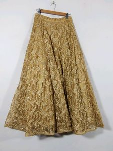 Cream Embroidery Ethnic Skirt (Women)