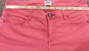Only Brand , carrot red denim like jeans