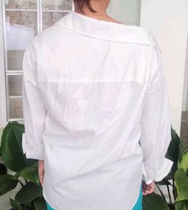 Zara Oversized White Button-Down